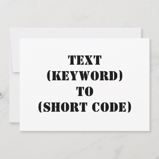 TEKST (TOETSENWOORD) AAN (KORTE CODE) (Voorkant)
