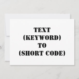 TEKST (TOETSENWOORD) AAN (KORTE CODE)