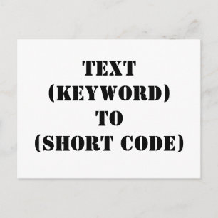 TEKST (TOETSENWOORD) AAN (KORTE CODE) BRIEFKAART
