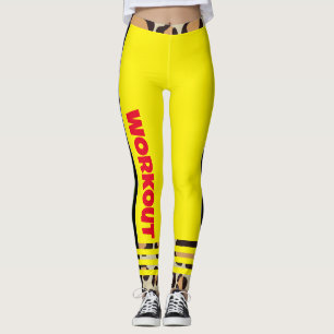 Tekst toevoegen aan Modern uniek Neon en Cheetah Leggings