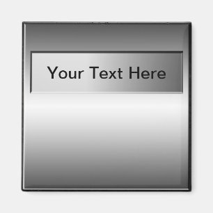 Tekst toevoegen Metal Bord Look Magnet Magneet