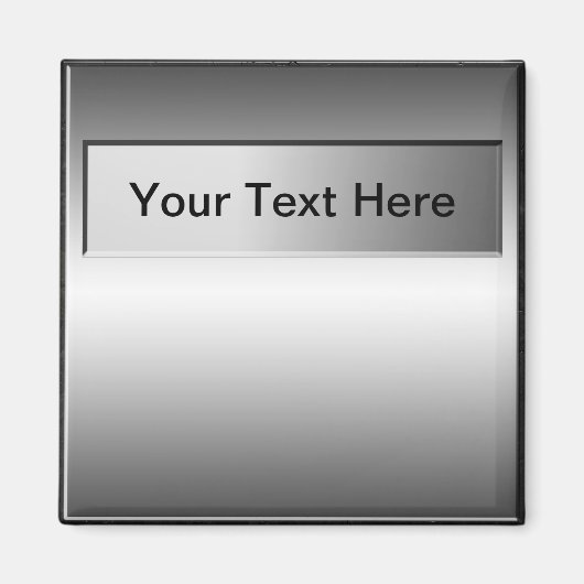 Tekst toevoegen Metal Bord Look Magnet Magneet (Voorkant)