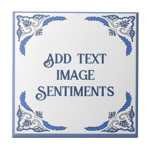 Tekst toevoegen Tegel, Nederlandse look, personali Tegeltje (Voorkant)