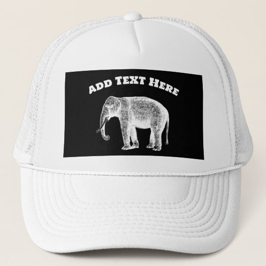 Tekst toevoegen White Elephant Creëer Eigen-Pet Ha Trucker Pet (Voorkant)