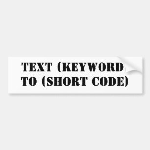 TEKST (TREFWOORD) NAAR (KORTE CODE) BUMPERSTICKER