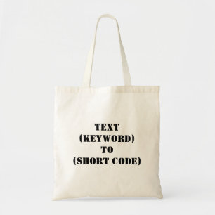 TEKST (TREFWOORD) NAAR (KORTE CODE) TOTE BAG