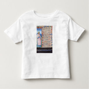 Tekst van de Magnificat met een portret van Kinder Shirts