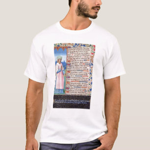 Tekst van de Magnificat met een portret van T-shirt