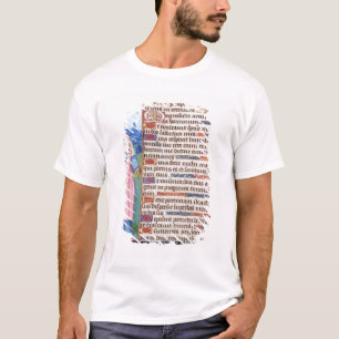 Tekst van de Magnificat met een portret van T-shirt