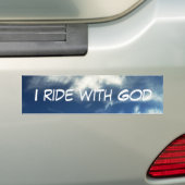 Tekst van het christendom in de lucht en wolken bumpersticker (Op auto)