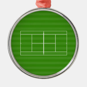 TEKST VAN HET HOF VAN TENNIS METALEN ORNAMENT