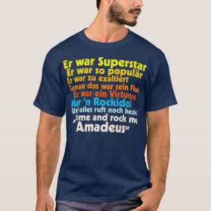 Tekst van Rock Me Amadeus Falco T-shirt