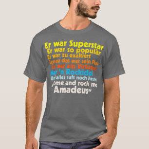 Tekst van Rock Me Amadeus Falco T-shirt