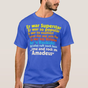 Tekst van Rock Me Amadeus Falco T-shirt