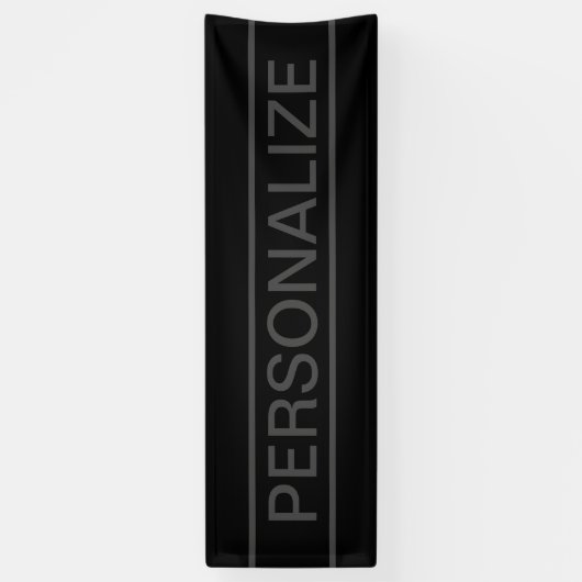 tekst | Vet Matig Zwart en Donkergrijs Spandoek (Verticaal)