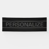 tekst | Vet Matig Zwart en Donkergrijs Spandoek (Horizontaal)