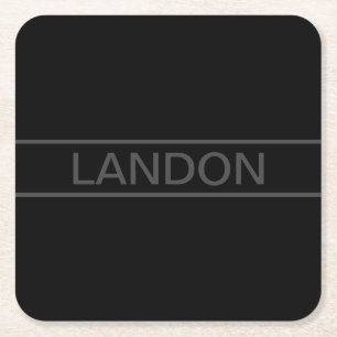  tekst   Vet Matig Zwart en Donkergrijs Vierkante Kartonnen Onderzetter