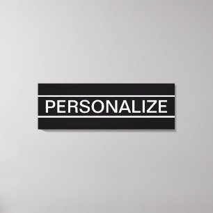  tekst   Vet Matig Zwart-wit Canvas Afdruk