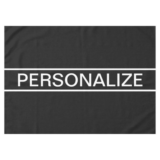  tekst | Vet Matig Zwart-wit Tafelkleed (Voorkant (Horizontaal))