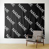 tekst | Vet Matig Zwart-wit Wandkleed (In Situ (horizontaal))