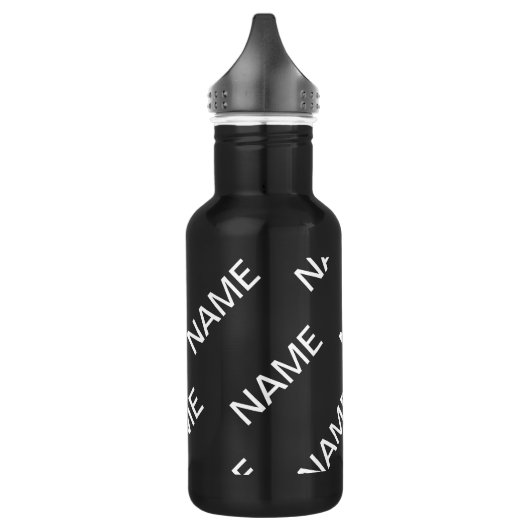  tekst | Vet Matig Zwart-wit Waterfles (Links)