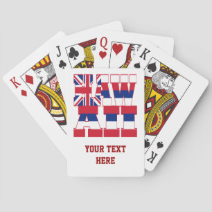 Tekst vlag Hawaï Pokerkaarten
