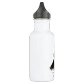 Tekst voor aangepaste naam Kader Collie Dog Pet Waterfles (Links)