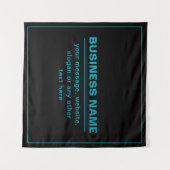  tekst voor bedrijven etc. Bewerkbaar zwart Wandkleed (Voorkant (horizontaal))