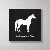 tekst voor Elegant White Horse Canvas Afdruk (Voorkant)