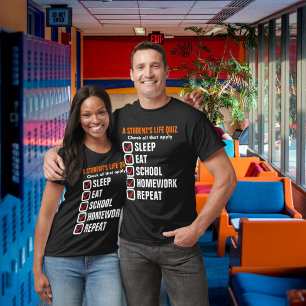  tekst voor het leven van een student t-shirt
