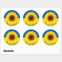 Tekst voor Oekraïne Zonnebloem Geel Blauw Cla pers
