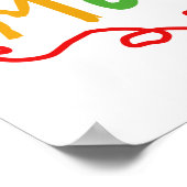 Tekst voor primaire kleuren Nieuwe mammie cadeaus Poster (Hoek)