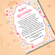 Tekst voor uitnodiging voor baby sprinkle voor mei