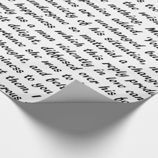 Tekst voor voorrang en vooroordeel cadeaupapier (Hoek)