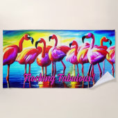 Tekst wijzigen, Abstracte lammeren blokkeren Strandlaken (Voorkant)