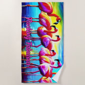 Tekst wijzigen, Abstracte lammeren blokkeren Strandlaken (Voorkant)