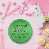 Tekst wijzigen - Aussie Slang Conversation 7" Papieren Bordje (Feest)