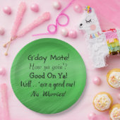 Tekst wijzigen - Aussie Slang Conversation Large 9 Papieren Bordje (Feest)