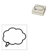 Tekstballonbel - Denken of dromen - Rechts Rubberstempel (Gestempeld)
