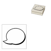 Tekstballonbel - Spreken - Rechts Rubberstempel (Gestempeld)