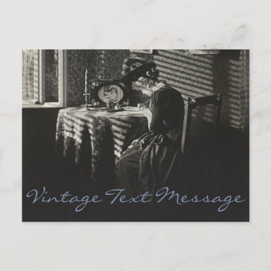  tekstbericht Vrouw Schrijven Brief Briefkaart (Voorkant)