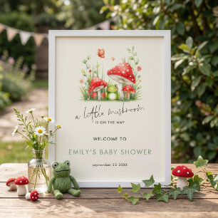Tekstbord 'Welkom bij de baby shower van Little Mu Poster