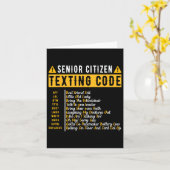 Tekstcode voor senioren Ouderwetse cadeau voor opa Kaart (Gele Bloem)