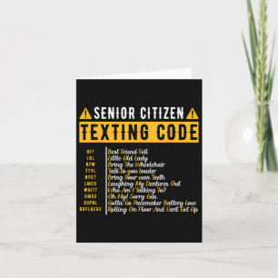 Tekstcode voor senioren Ouderwetse cadeau voor opa Kaart