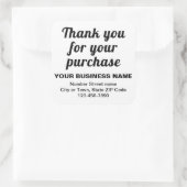 Teksten die u hartelijk danken voor uw aankoop op  vierkante sticker (Tas)