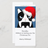 Teksten van Mittens Kerstkaart (Voorkant / Achterkant)