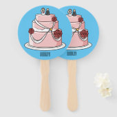 Tekstgebak cartoon handwaaier (Voorkant en achterkant)