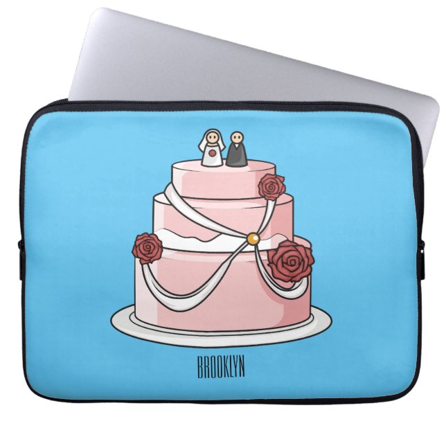Tekstgebak cartoon laptop sleeve (Voorkant)