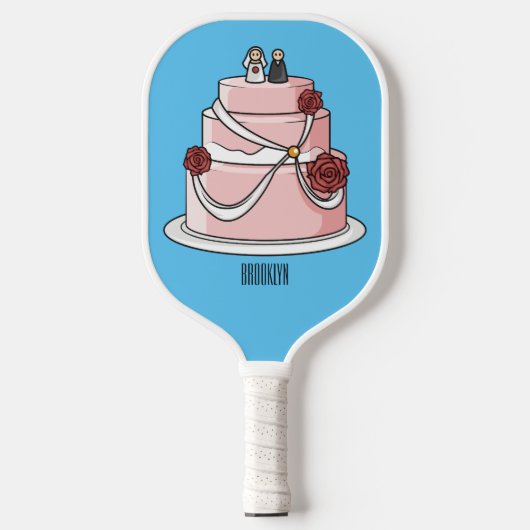 Tekstgebak cartoon pickleball paddle (Voorkant)