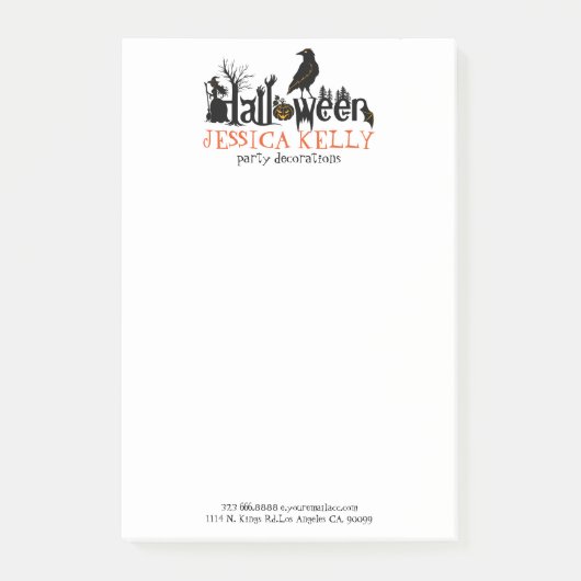 Tekstillustratie Halloween Post-it® Notes (Voorkant)